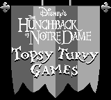 Hunchback of Notre Dame, The - Topsy Turvy Games (USA, Europe) Title Screen